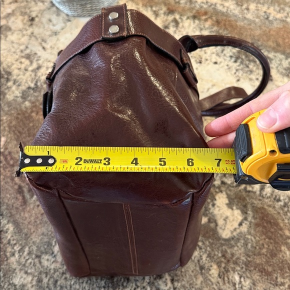 Condor Brown Italian Leather Handbag - Picture 7 of 7